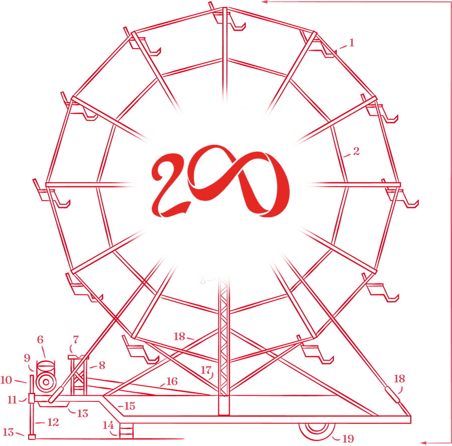 RPI Bicentennial Logo with Ferris Wheel